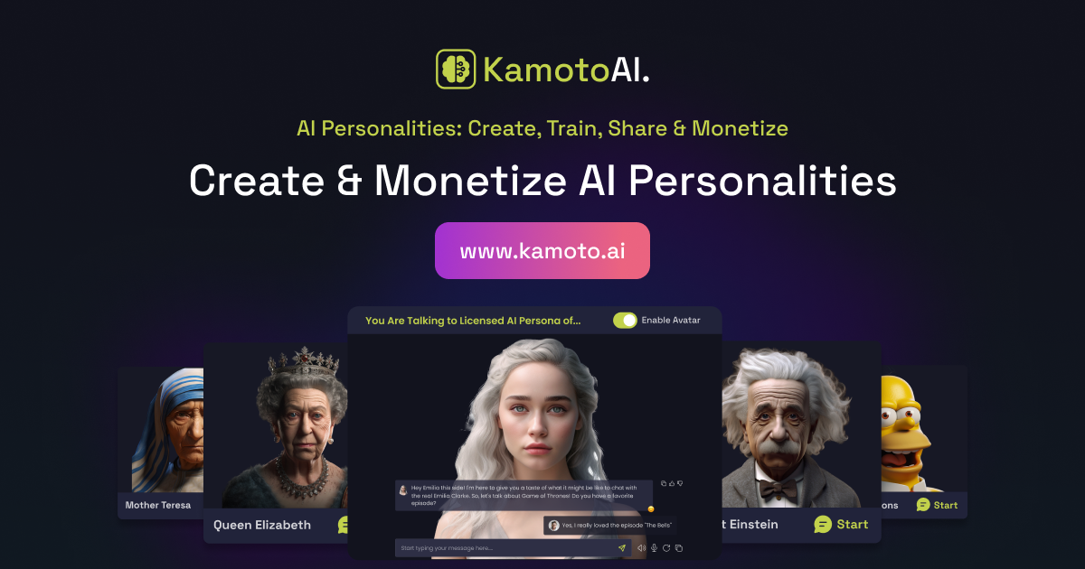 Pricing | Kamoto.AI: Subscription Plans to Build & Monetize of AI Characters